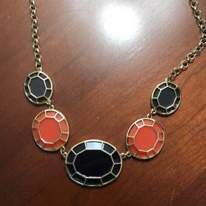 Black and Orange Statement Necklace